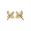 Princess Cut Lab Grown Diamond Rose Gold Stud Earring