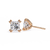 Rose Gold Princess-Cut Solitaire Diamond Stud Earrings
