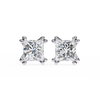Princess Cut Lab Grown Diamond Rose Gold Stud Earring