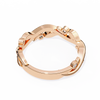 Rose Gold Round Diamond Leaf and Vine Eternity Band