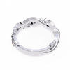 White Gold Round Diamond Leaf and Vine Eternity Band
