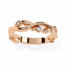 Rose Gold Round Diamond Leaf and Vine Eternity Band