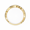 Yellow Gold Round Diamond Leaf and Vine Eternity Band
