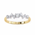 Yellow Gold Round Diamond Scattered Cluster Ring