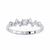 White Gold Round Diamond Scattered Cluster Ring