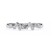 White Gold Round Diamond Scattered Cluster Ring