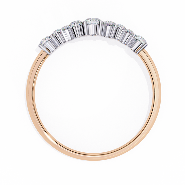 Rose Gold Round Diamond Scattered Cluster Ring