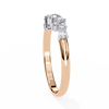 Rose Gold Round Diamond Scattered Cluster Ring