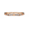 Rose Gold Round Diamond Milgrain Station Eternity Band