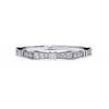 White Gold Round Diamond Milgrain Station Eternity Band