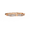 Rose Gold Round Diamond Milgrain Station Eternity Band
