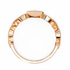Rose Gold Round Diamond Milgrain Tiara Ring