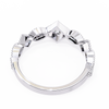 White Gold Round Diamond Milgrain Tiara Ring