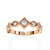 Rose Gold Round Diamond Milgrain Tiara Ring