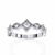White Gold Round Diamond Milgrain Tiara Ring