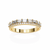 Yellow Gold Baguette and Round Diamond Two Row Half Eternity Band
