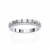 White Gold Baguette and Round Diamond Two Row Half Eternity Band