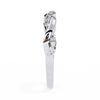 White Gold Round Diamond Twisted Vine Half Eternity Band