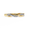 Yellow Gold Round Diamond Twisted Vine Half Eternity Band