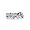 Yellow Gold Mixed Cut Diamond Scattered Cluster Half Eternity Ring