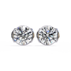 Two-Tone Natural Diamond Stud Earrings