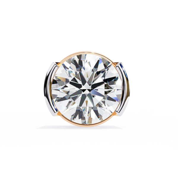 Two-Tone Natural Diamond Stud Earrings