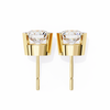 Two-Tone Natural Diamond Stud Earrings