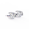 Two-Tone Natural Diamond Stud Earrings