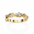 Yellow Gold Round Diamond Twisted Vine and Petal Half Eternity Ring