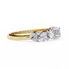 Yellow Gold Pear and Round Diamond Alternating Cluster Half Eternity Ring