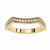 Yellow Gold Round Diamond Milgrain Contour Half Eternity Ring