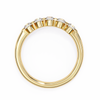 Yellow Gold Round Diamond Five Stone Bar Set Ring