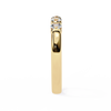 Yellow Gold Round Diamond Five Stone Bar Set Ring