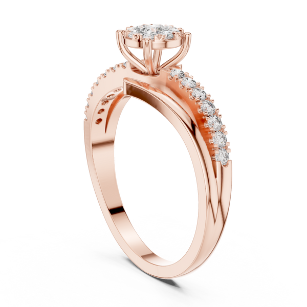 Aurelia Halo Cluster Diamond Engagement Ring