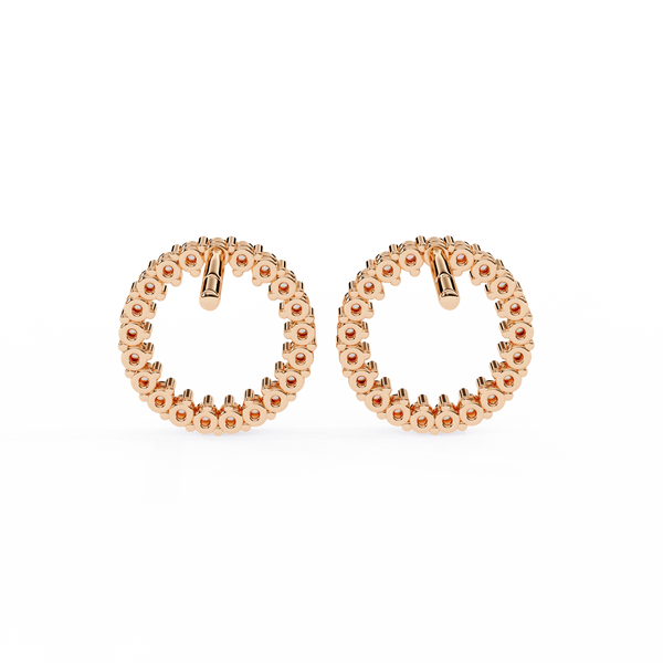 Flora Round Diamond Earrings