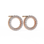 Rose Gold Open Circle Diamond Stud Earrings