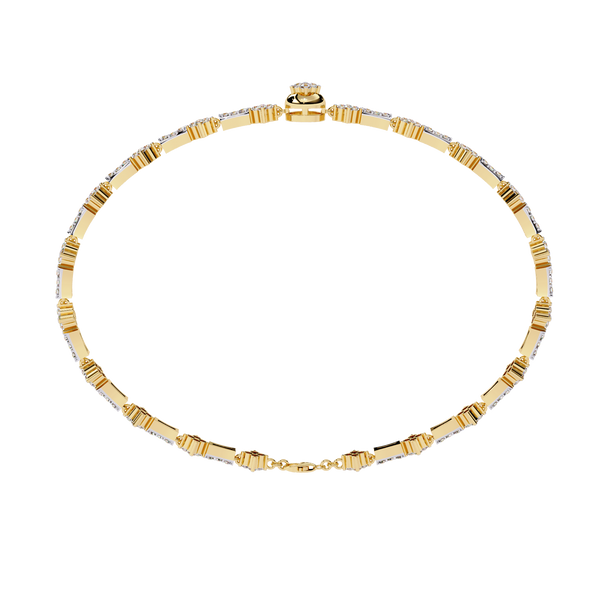 Yellow Gold Florette Clover Diamond Bracelet