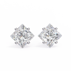 Princess Cut Natural Diamond Stud Earrings