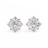 Princess Cut Natural Diamond Stud Earrings
