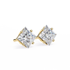 Princess Cut Natural Diamond Stud Earrings