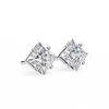 Princess Cut Natural Diamond Stud Earrings