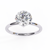 White Gold Round Diamond Three-Prong Solitaire Engagement Ring