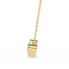 Gold East-West Oval Diamond Bezel Solitaire Pendant