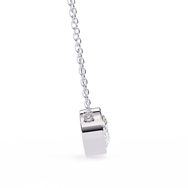 Round Bezel-Set Solitaire Pendant