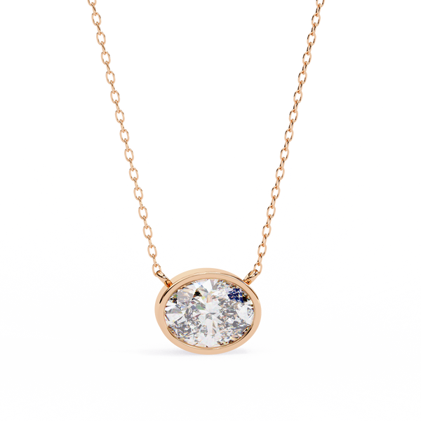 Round Bezel-Set Solitaire Pendant