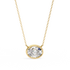 Round Bezel-Set Solitaire Pendant