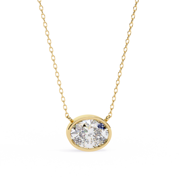 Round Bezel-Set Solitaire Pendant