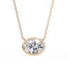 Round Bezel-Set Solitaire Pendant