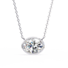 Round Bezel-Set Solitaire Pendant