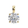 Yellow Gold Round Solitaire Diamond Pendant